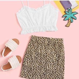 🐚🌫Shein Girls Lace Tank Top Size 11-12Y🌫🐚